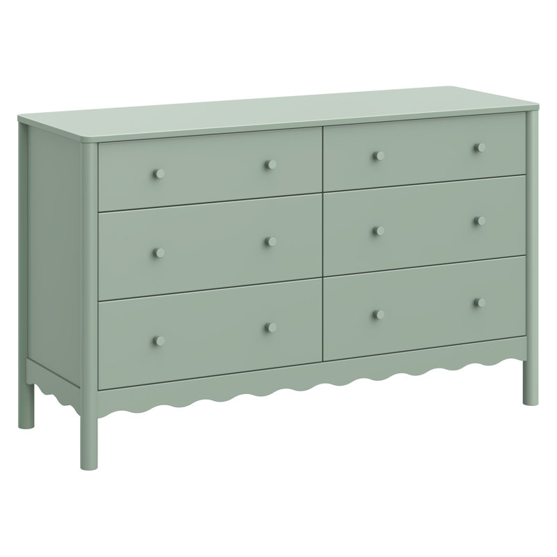 Swell 6-Drawer Assembled Dresser, Green
