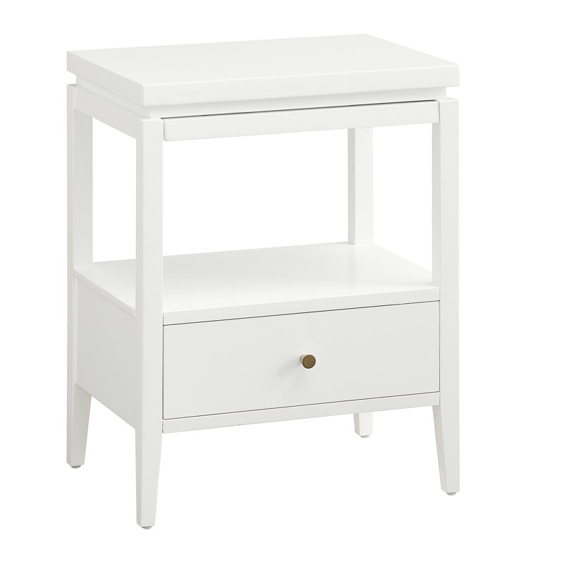 1-Drawer Nightstand, White