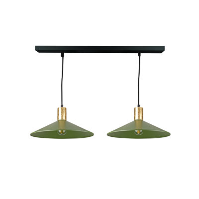 2 - Light Matte Black Dome Pendant
