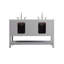 54 inch Double Bathroom Vanity in White-814282242
