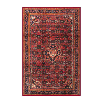 Tapis brun/rouge/beige traditionnel Corrstown