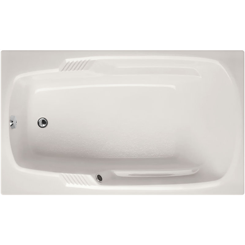 Isabella 71.75'' L Air Bathtub, White, Matte Black