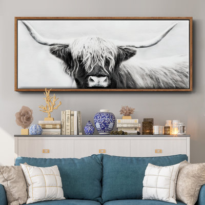 Highland Longhorn- Framed Canvas