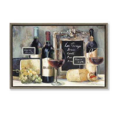 Cadre flottant Parisian Wine & Cheese par Marilyn Hageman