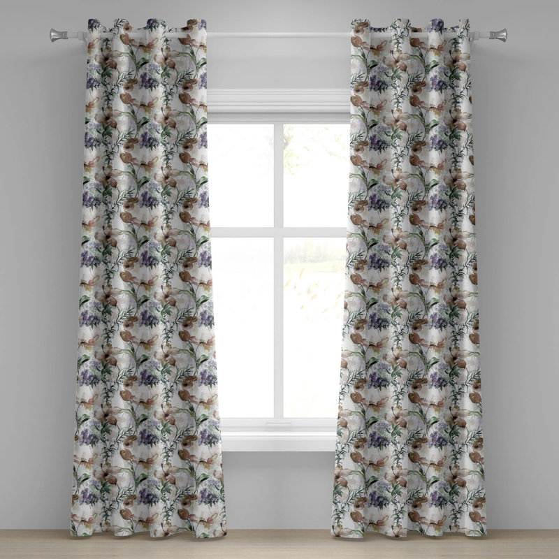 Agide Semi Sheer Curtain Pair
