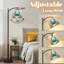 Lampe sur pied à arc avec abat-jour réglable Crabe nautique Corail Lampe sur pied rétro rustique 3 couleurs avec gradateur de hauteur pour interrupteur au pied