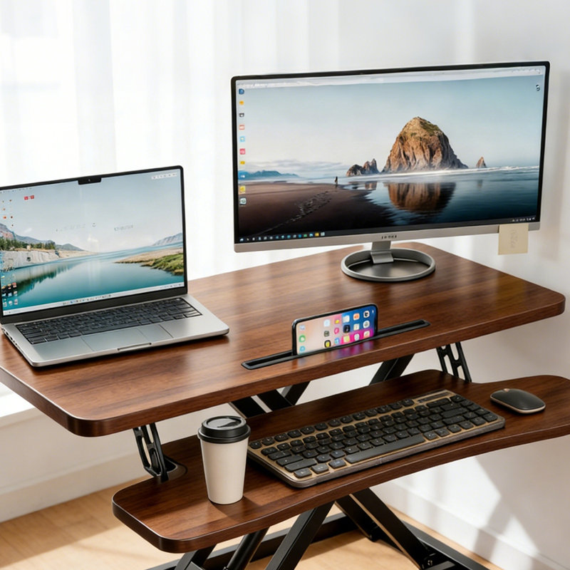 Desk Converter with Removable Keyboard Tray