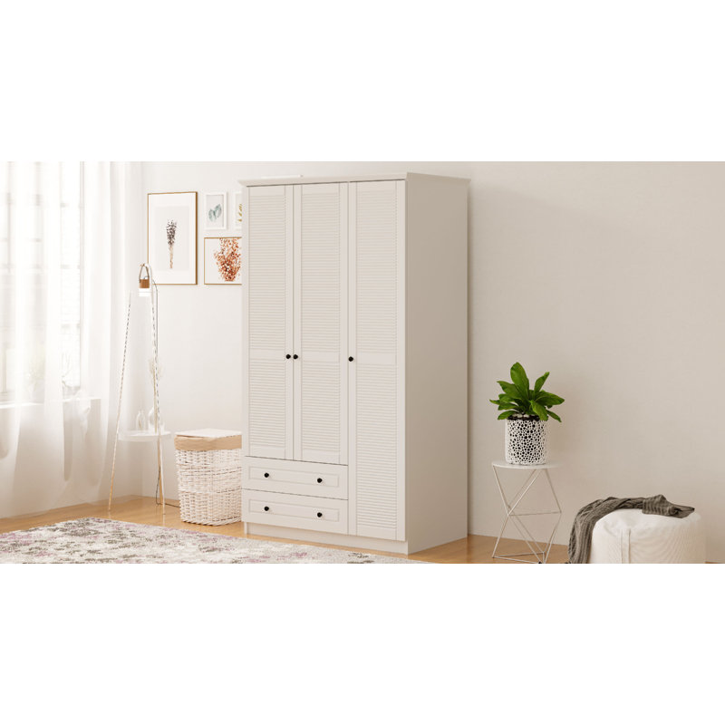 Kaylah 3 Door Manufactured Wood Wardrobe