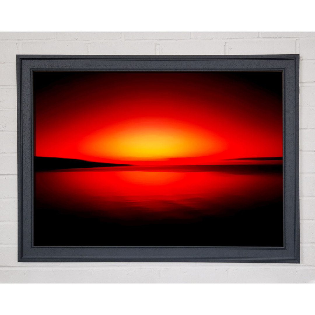 Gerahmtes Leinwandbild Red Horizon