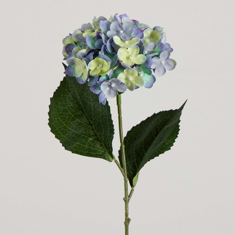 20 po Fleurs d'hortensia artificielles, ensemble de 3, Bleu
