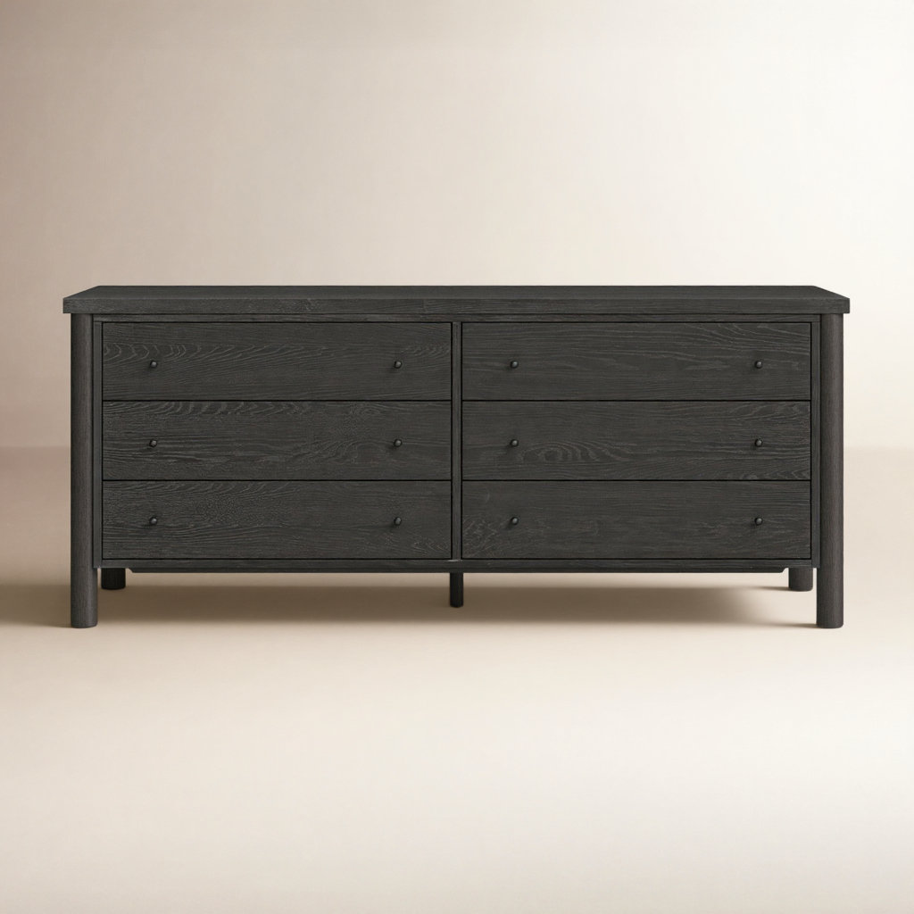 Linda 6 - Drawer Dresser, Black