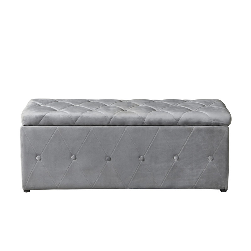 Ensemble de repose-pieds rectangulaire 1 pièce en velours avec 2 repose-pieds