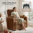 Power Recliner Chair, Swivel Rocker Recliner Glider With USB & Type C Charging Ports-Brown-1826652004