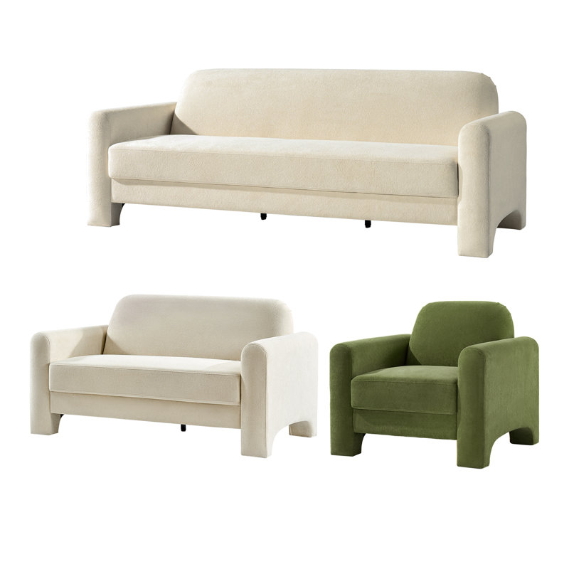 3 - Piece Living Room Set, Ivory