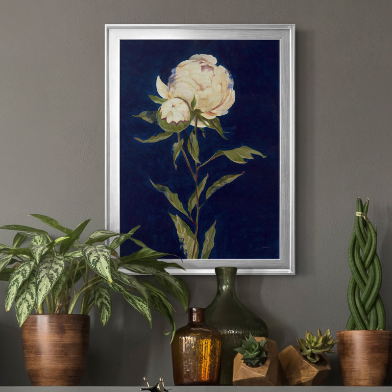 «Pretty As A Peony II», reproduction sur toile encadrée, H 30,5 po x l 22,5 po x P 1,5 po, Silver