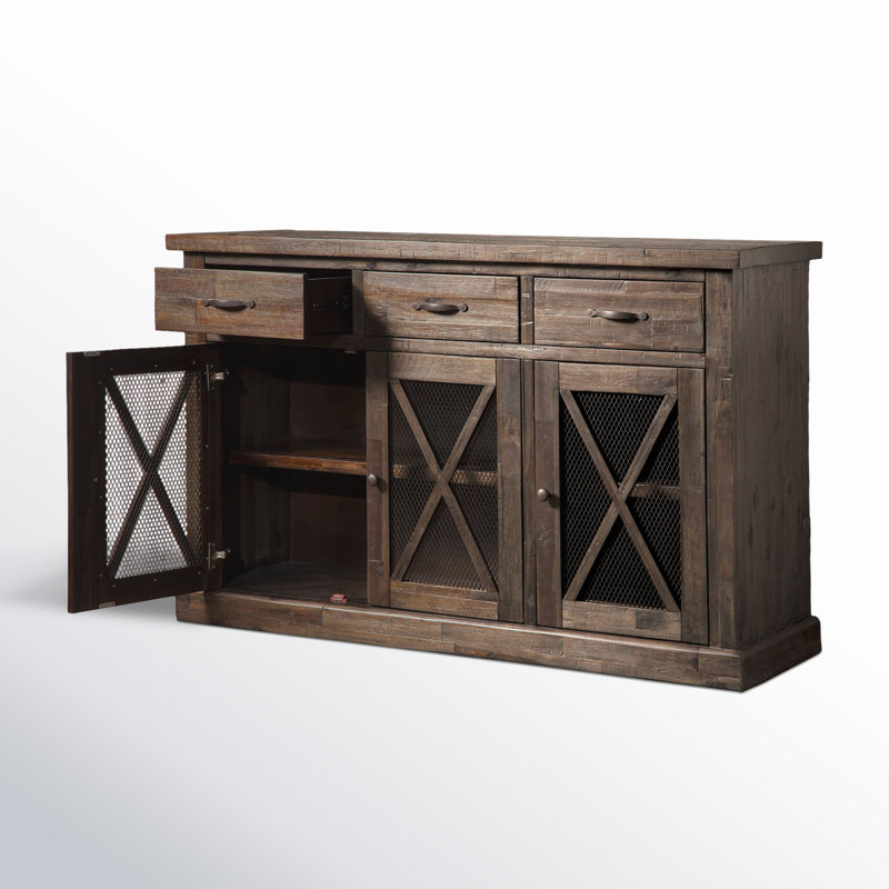 Bianca Solid Wood Sideboard, Salvaged Gray