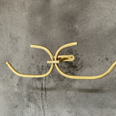 Handcrafted Solid Brass Double Wall Mounted Toilet Paper Holder