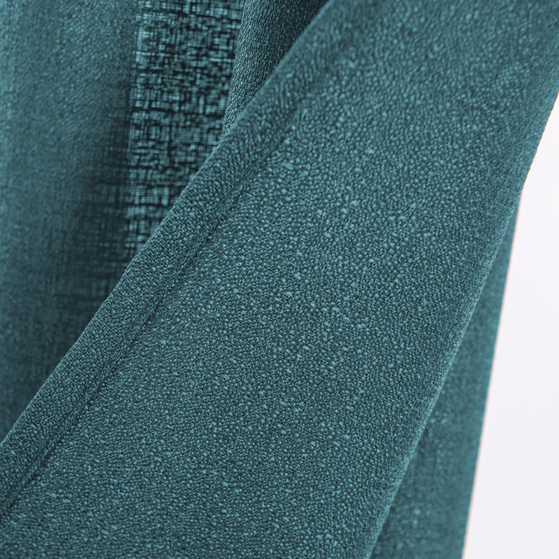 Cole Textured Semi Sheer Window Curtain Panel, 54" W x 84" L, Teal