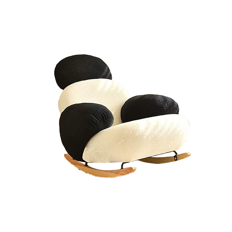 Chaise berçante moderne et simple, Noir / blanc