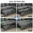 George 83" Upholstered Corduroy L Shape Modular Sectional Sleeper Sofa with Pull Out Bed and USB Charging-718571164