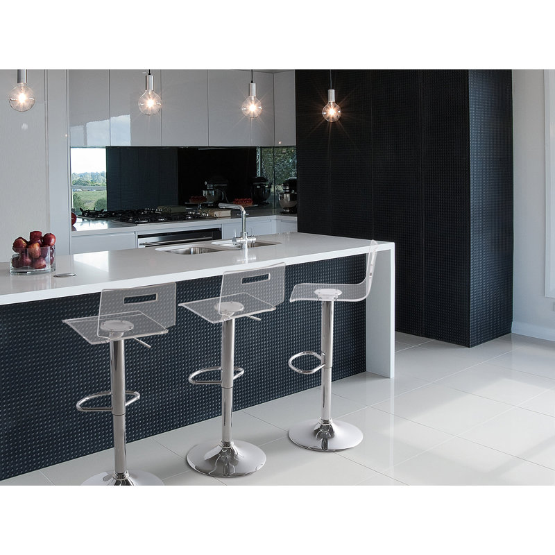 Korsen Swivel Adjustable Height Counter Stool with Metal Frame