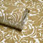 Flocage orange, beige, ivoire, crème, velours damassé victorien, papier peint, 3D