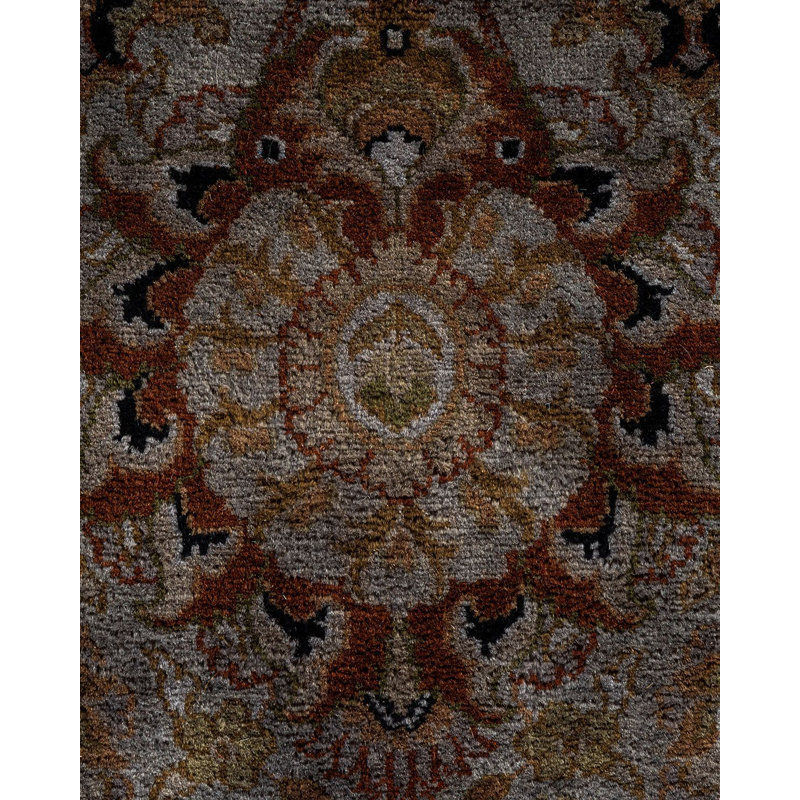 Tapis unique gris de 7 pi 1 po Yakir