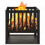 Emereigh Square Steel Wood Burning Fire Pit