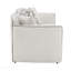 Causeuse beige en chenille avec 4 coussins