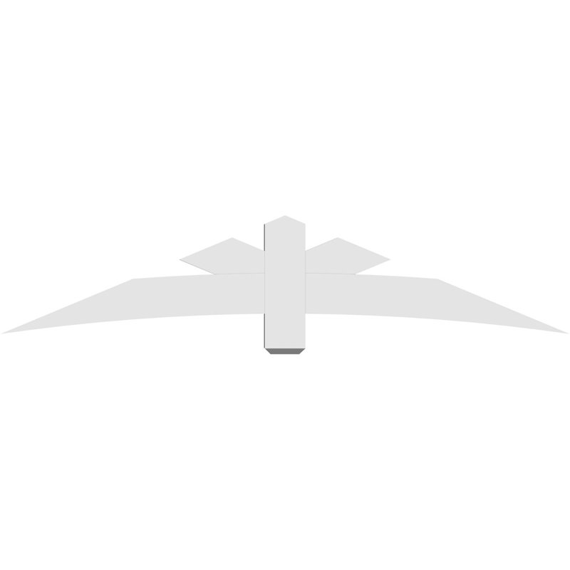 Support de pignon Alberta Alberta, H 17,5 po x l 84 po (pas: 5/12), P 4 po x F 6 po, PVC