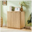 Armoire-buffet élégante à conception courbée avec rangement réglable pour espaces de vie modernes