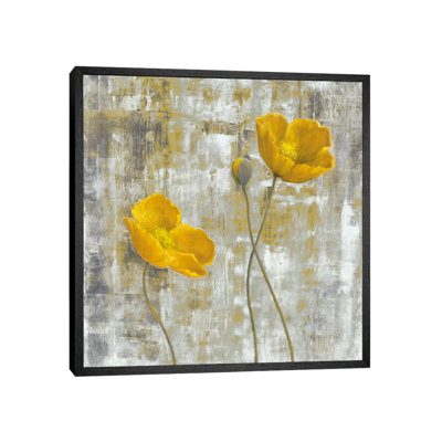 Yellow Flowers I by Carol Black - Wrapped Canvas Painting