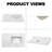 36" Engineered marble Single Bathroom Vanity Top In White With Sink in right