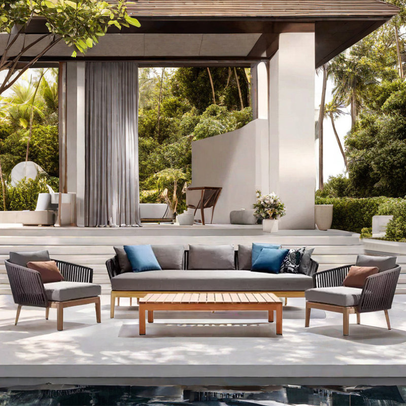 Rether PE rattan sofa set