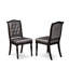 L'ensemble de table de salle à manger 7 pièces se compose d'une table de cuisine et de 6 chaises rembourrées en similicuir gris foncé avec dossier capitonné - Finition sable-843223545-843223544-864957839