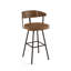 Tabouret de bar et de comptoir pivotant avec dossier en bois Amir-69850706-69850705-69850701