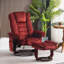 Fauteuil inclinable avec repose-pieds Destynie, fauteuil d'appoint en tissu avec massage par vibration, fauteuil pivotant-2139723484
