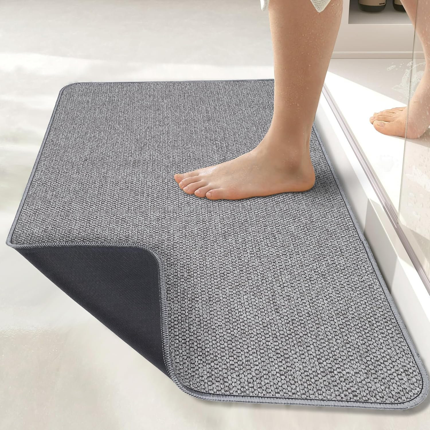 Latitude Run® Ultra Thin Bath Rugs,Rubber Bath Mats For Bathroom,Quick ...