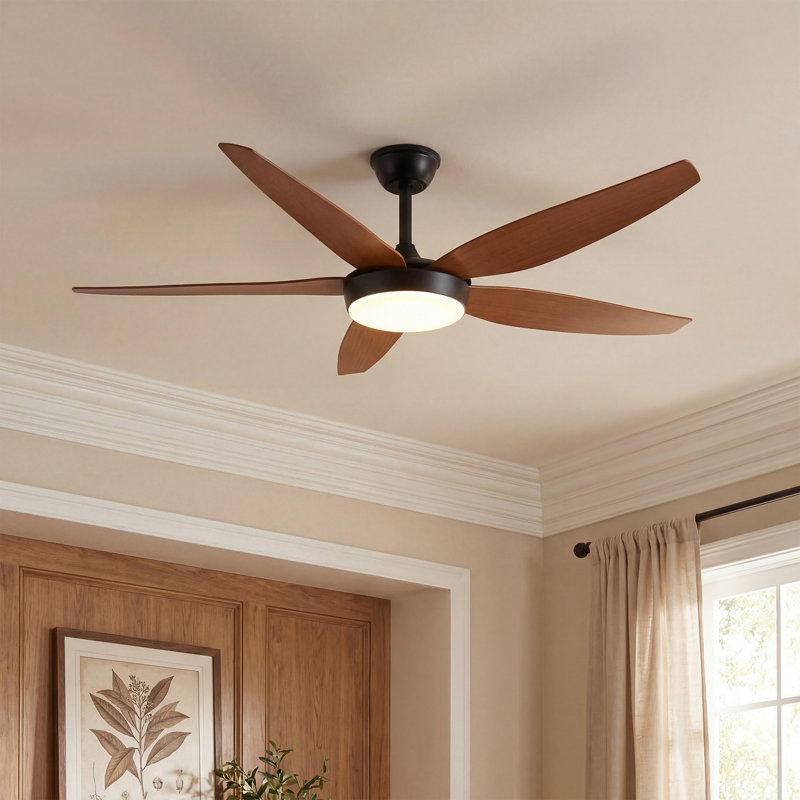 6-speed Low-profile Ceiling Fan With Led Light