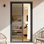 Porte moustiquaire rétractable 32 po x 80 po noire, conception pliante peu encombrante, fermeture magnétique de qualité supérieure, cadre en aluminium robuste