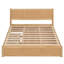 Grand lit plateforme en bois avec rangement sous le lit et 2 tiroirs - Lit de rangement spacieux en bois-1242967400