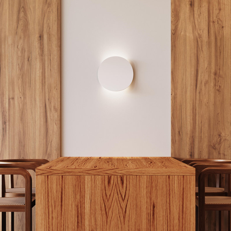 Malibu Discs 2 - Light LED Flush Mounted Sconce, Satin White, 14" H x 14" W x 3" D