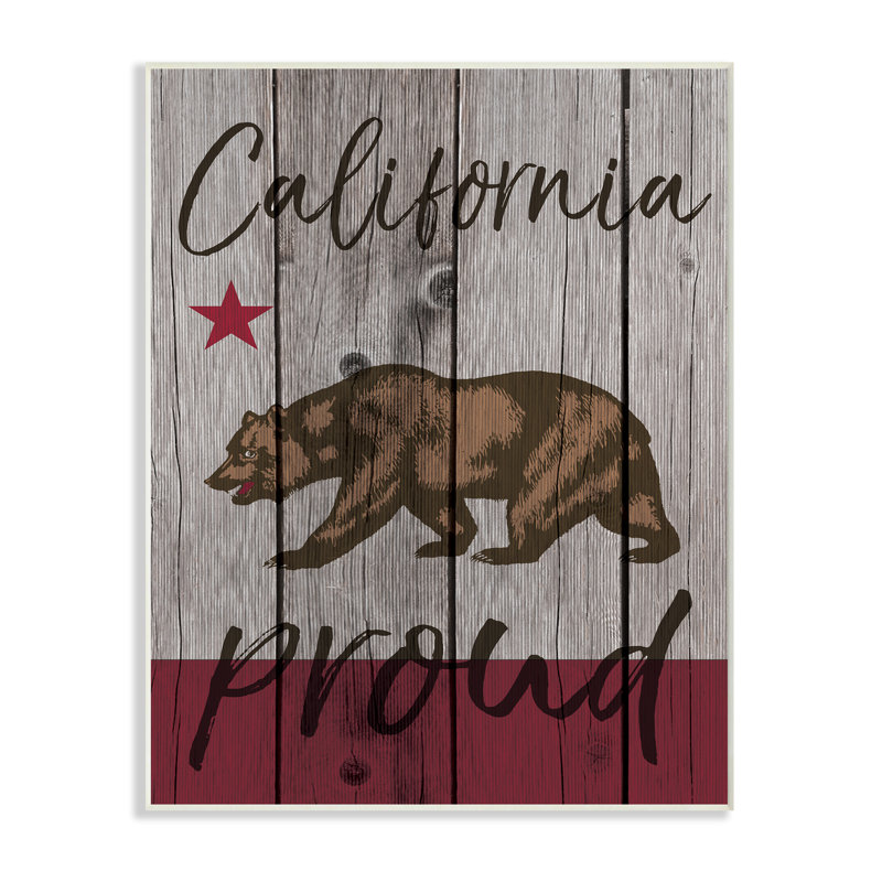 « california fier typographie », impression, Plaque, H 15 po x l 10 po