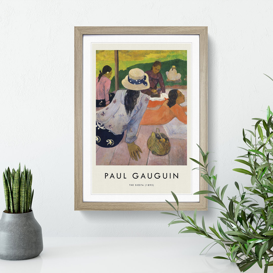 The Siesta by Paul Gauguin - Picture Frame Painting