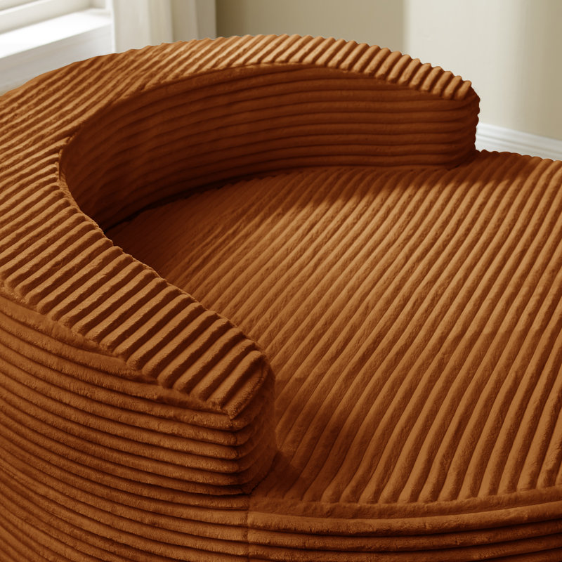 Fauteuil rond surdimensionné Boneless, Orange