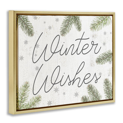 «Winter Wishes with Sprigs», art mural sur toile par Lil 'Rue