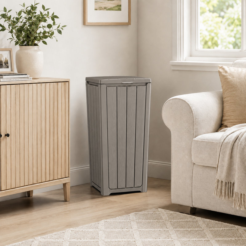 Cachette en résine pour le rangement des déchets à l'extérieur, Gris
