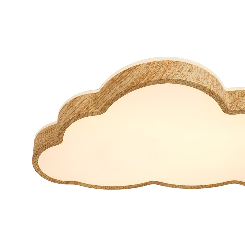 Acrylic Flush Mount, Oak Grain
