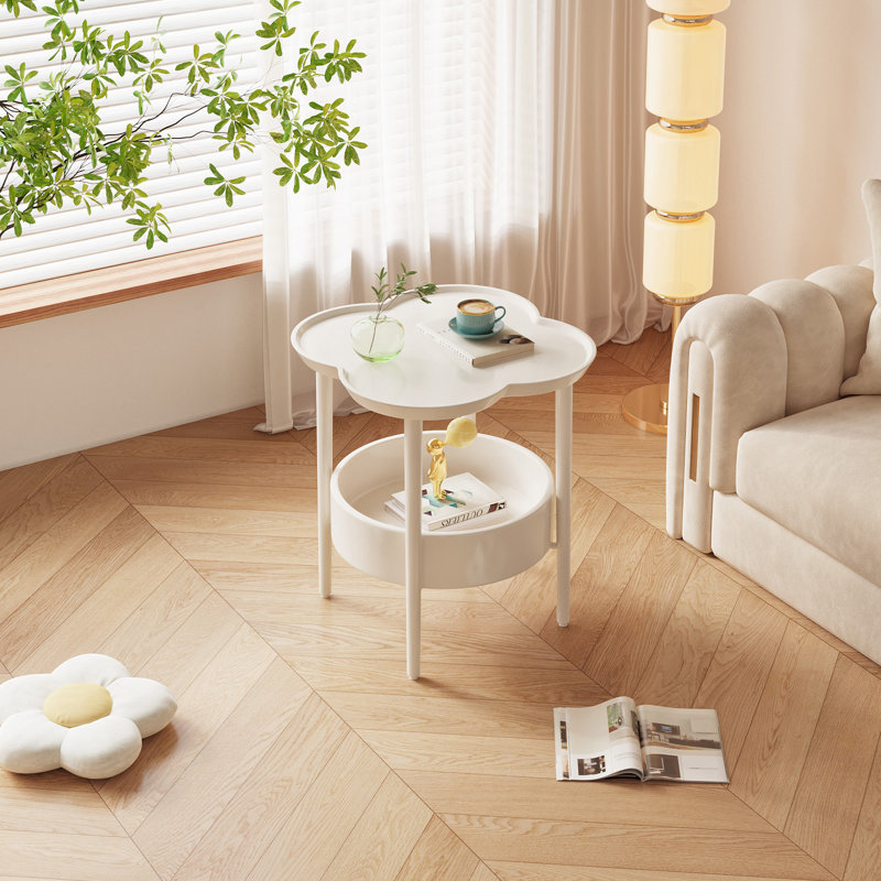 Floral-Shaped, Versatile for Living Room, Bedroom, Office - Easy Assembly Tray Table