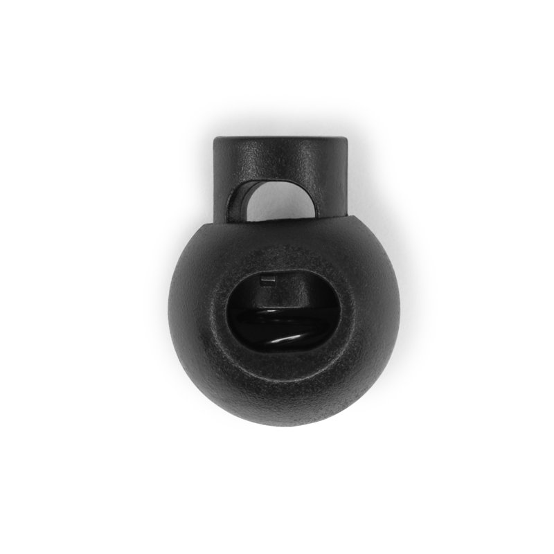 Dritz Round Cord Stops for Drawstrings, 24 Count, Black